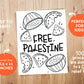 Support Palestine Coloring Page - Gaza Relief Fund