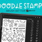 Doodle Stamp Brushes, Procreate Brushset, Instant Download